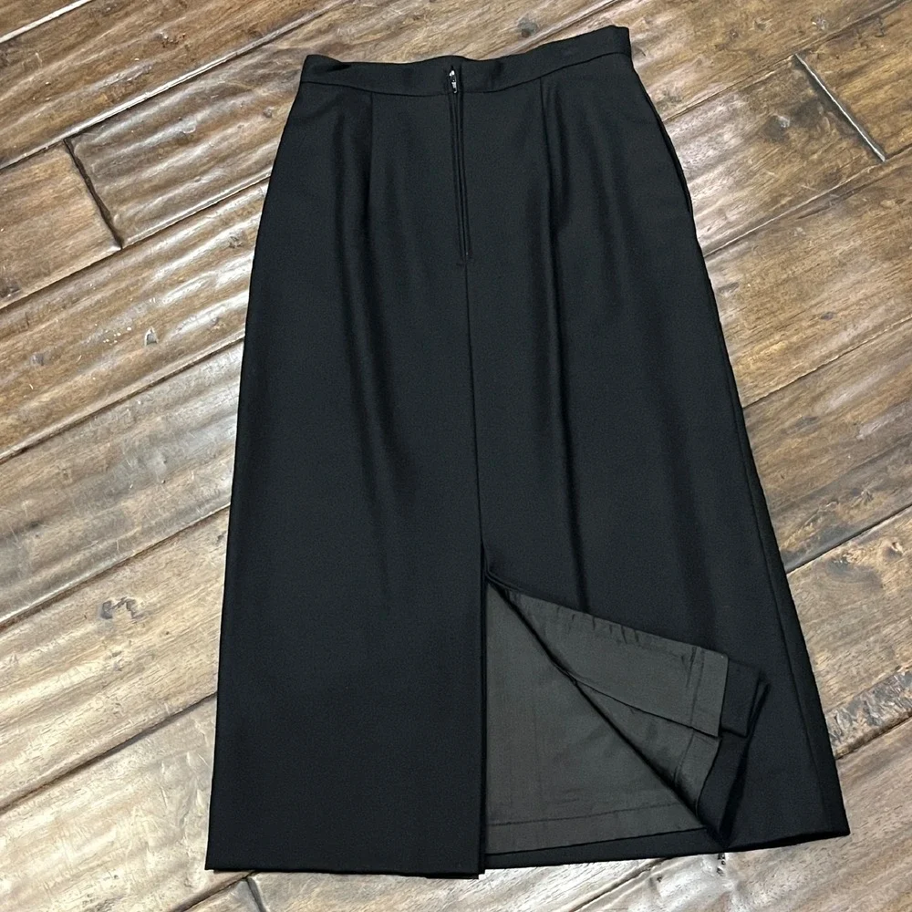 Traders Point Womens VINTAGE Wool Pencil Skirt Suit Set Blazer‎ Korea Black 5/6